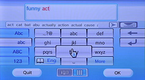 Figure 7—Nintendo Wii remote in disambiguation mode